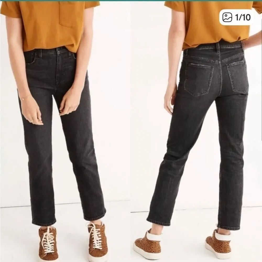 Madewell The Perfect Vintage Crop Jean Black/Gray Womens 30